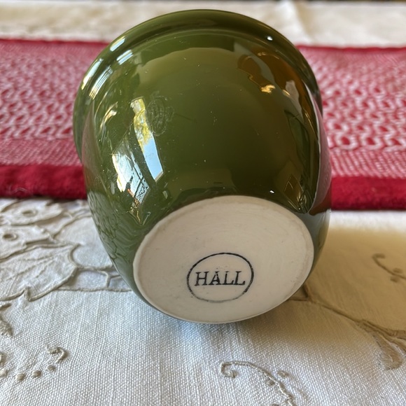 Vintage Hall Pottery custard egg cup 1/2 cup green - Picture 4 of 6